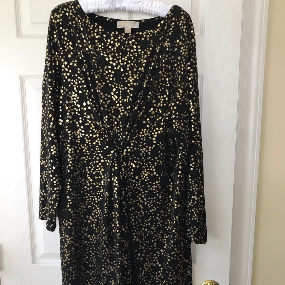 MICHAEL Michael Kors metallic gold star dress